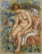 Seated Bather Drying Her Leg, Auguste renoir